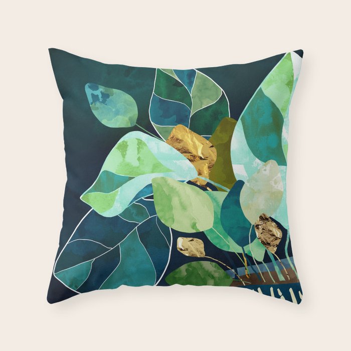 Indigo Plant I Throw Pillow Gallery Image 6