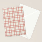 Red And Cream Gingham Stationery Card Gallery Image 2