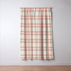 Red And Cream Gingham Window Curtain Gallery Image 3