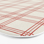 Red And Cream Gingham Bath Mat Gallery Image 3