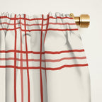 Red And Cream Gingham Window Curtain Gallery Image 2