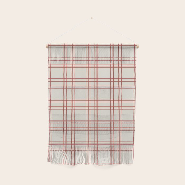 Red And Cream Gingham Wall Hanging Gallery Image 1