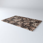 Opulent Floral Drama Moody Dark Brown Botanical Vibes Rug Gallery Image 3