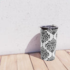 Black and White Damask Travel Mug Gallery Image 4