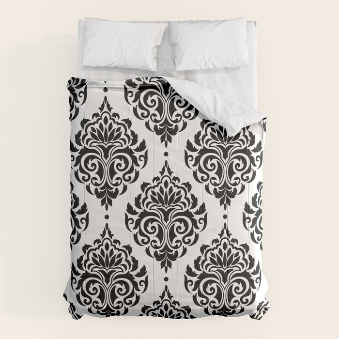 Black and White Damask Comforter Gallery Image 6
