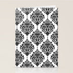 Black and White Damask Stationery Card Gallery Image 2