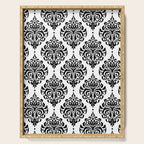 Black and White Damask Serving Tray Gallery Image 1