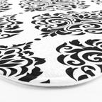 Black and White Damask Bath Mat Gallery Image 3