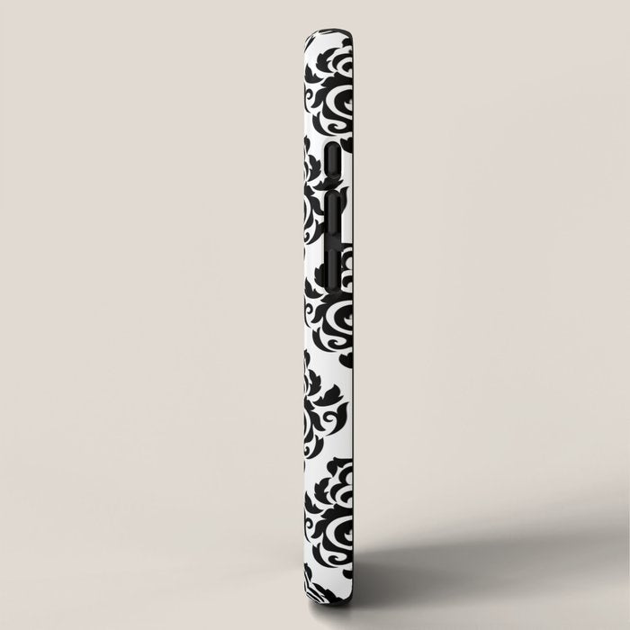 Black and White Damask iPhone Case Gallery Image 2