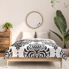 Black and White Damask Comforter Gallery Image 3