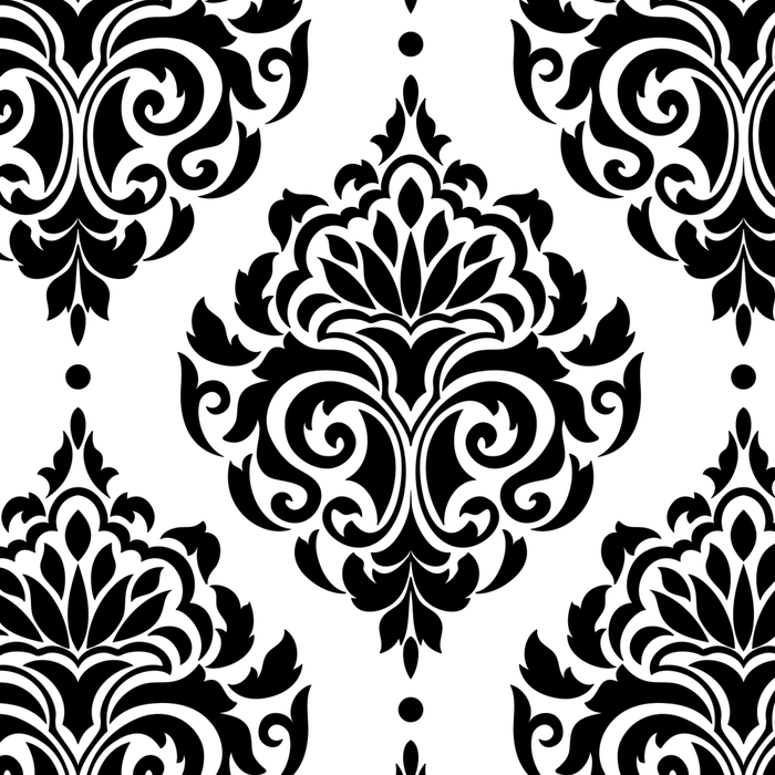 Black and White Damask Coffee Mug Gallery Image 2