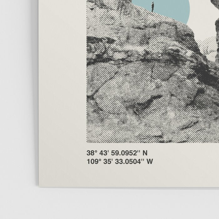 Retro Travel Poster, Arches National Park Collage Poster Gallery Image 3