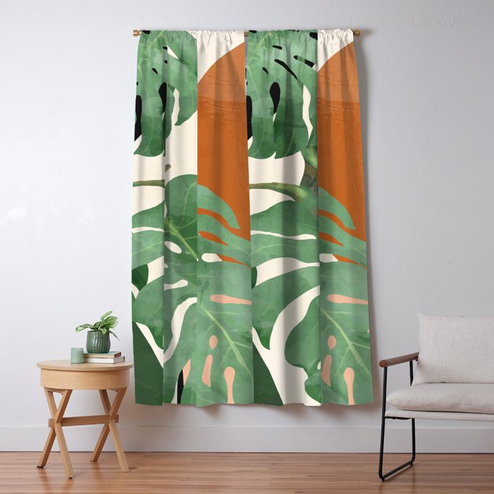 Tropical Leaves- Abstract Art  Window Curtain Gallery Image 5