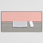 Sunrise Sunset II - Pink Black Desk Mat Gallery Image 1
