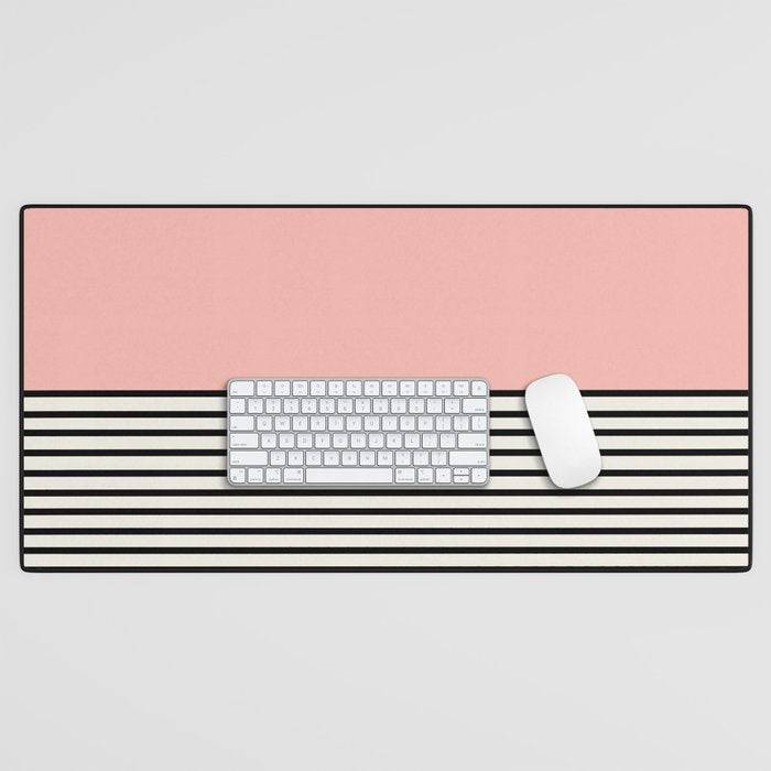 Sunrise Sunset II - Pink Black Desk Mat Gallery Image 1