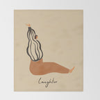 L for Laughter Throw Blanket Gallery Image 2