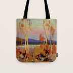 Tom Thomson Birches 1916 Canadian Landscape Artist Tote Bag Gallery Image 1