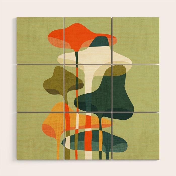 Little mushroom Wood Wall Art Gallery Image 1