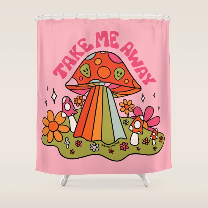 Take Me Away UFO Shower Curtain Gallery Image 1