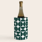Mid Century Modern Geometric 04 Dark Green Wine Chiller Gallery Image 2