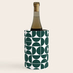 Mid Century Modern Geometric 04 Dark Green Wine Chiller Gallery Image 1