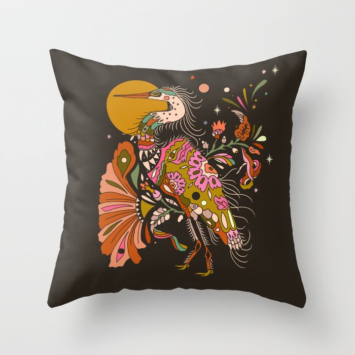 Crane Throw Pillow Gallery Image 1