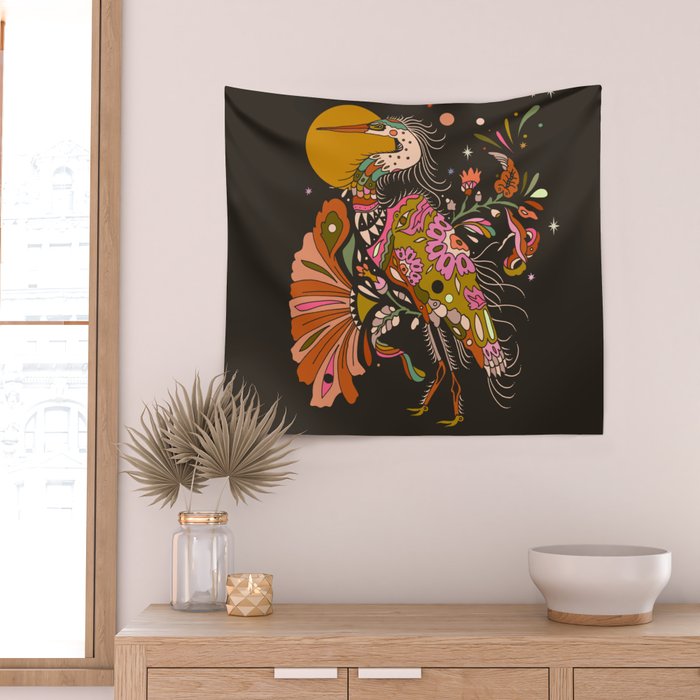 Crane Wall Tapestry Gallery Image 2