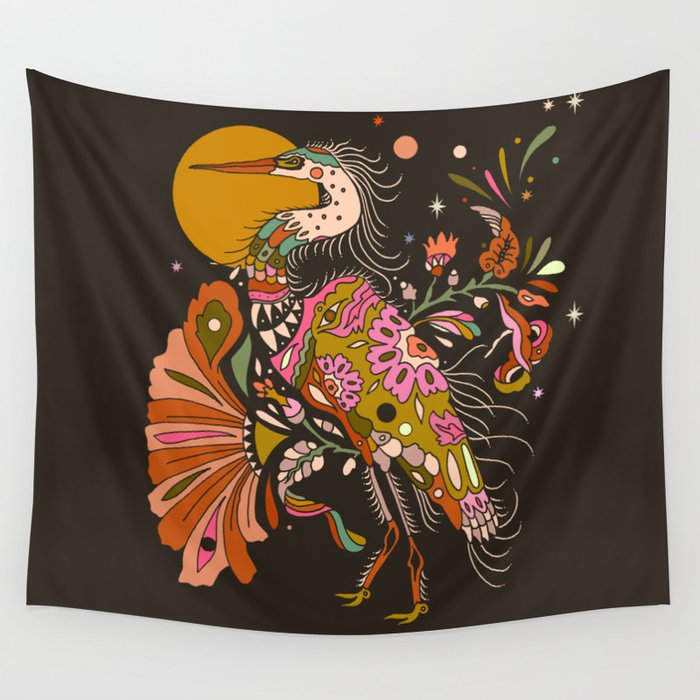 Crane Wall Tapestry Gallery Image 4