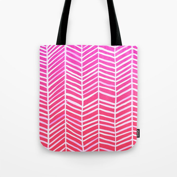 Herringbone - Pink OmbrÃ© Tote Bag Gallery Image 1