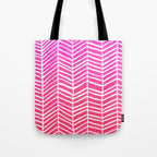 Herringbone - Pink OmbrÃ© Tote Bag Gallery Image 1