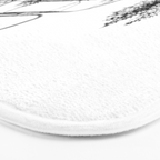 Empty Skilift // Black and White Snowboarding Dreaming of Winter Bath Mat Gallery Image 3