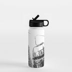 Empty Skilift // Black and White Snowboarding Dreaming of Winter Water Bottle Gallery Image 1