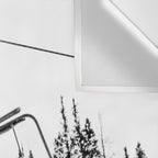 Empty Skilift // Black and White Snowboarding Dreaming of Winter Wall Tapestry Gallery Image 3