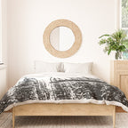 Empty Skilift // Black and White Snowboarding Dreaming of Winter Duvet Cover Gallery Image 3