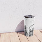 Empty Skilift // Black and White Snowboarding Dreaming of Winter Travel Mug Gallery Image 4