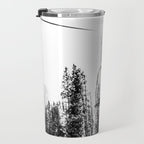 Empty Skilift // Black and White Snowboarding Dreaming of Winter Travel Mug Gallery Image 3