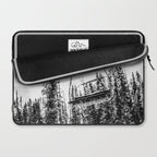 Empty Skilift // Black and White Snowboarding Dreaming of Winter Laptop Sleeve Gallery Image 2