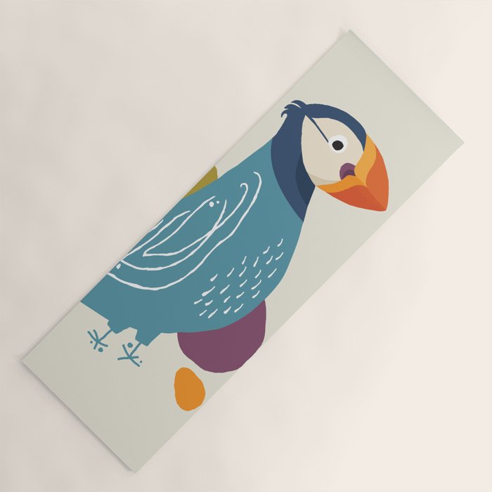 Quirky Atlantic Puffin Yoga Mat Gallery Image 1