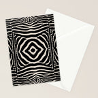 Zebra Wild Animal Print 724 Black and Linen White Stationery Card Gallery Image 2