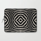 Zebra Wild Animal Print 724 Black and Linen White Laptop Sleeve Gallery Image 1