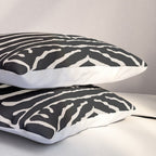 Zebra Wild Animal Print 724 Black and Linen White Pillow Sham Gallery Image 3