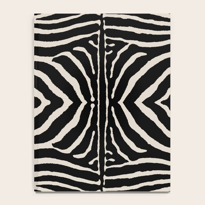 Zebra Wild Animal Print 724 Black and Linen White Notebook Gallery Image 4