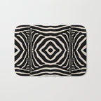 Zebra Wild Animal Print 724 Black and Linen White Bath Mat Gallery Image 1