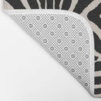 Zebra Wild Animal Print 724 Black and Linen White Bath Mat Gallery Image 2