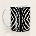 Zebra Wild Animal Print 724 Black and Linen White Coffee Mug Gallery Image 3