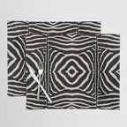 Zebra Wild Animal Print 724 Black and Linen White Placemat Gallery Image 1