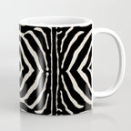 Zebra Wild Animal Print 724 Black and Linen White Coffee Mug Gallery Image 1