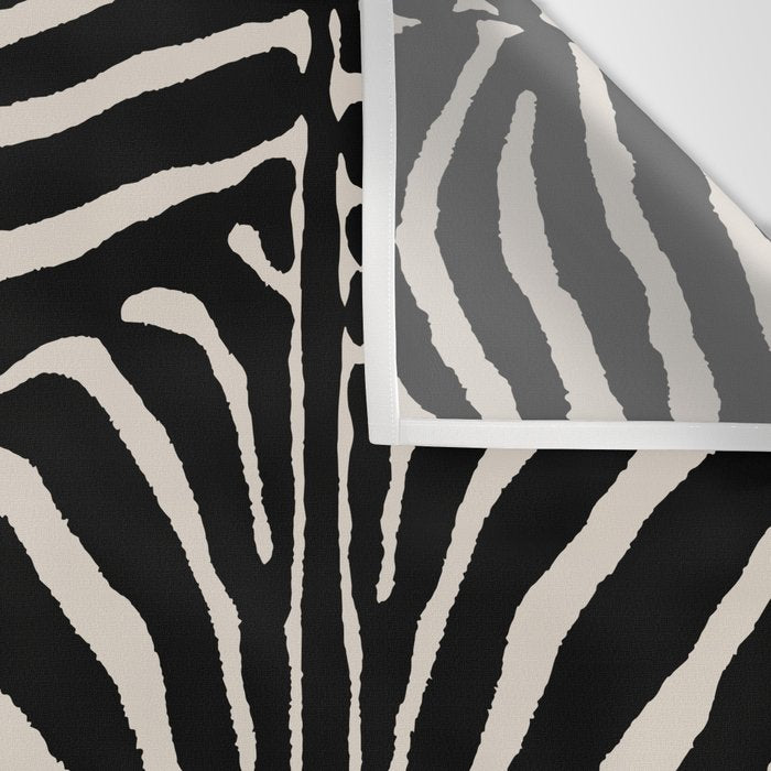 Zebra Wild Animal Print 724 Black and Linen White Wall Tapestry Gallery Image 3