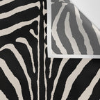 Zebra Wild Animal Print 724 Black and Linen White Wall Tapestry Gallery Image 3