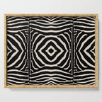 Zebra Wild Animal Print 724 Black and Linen White Serving Tray Gallery Image 1